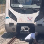 Pistlere düşen kediyi kurtarmak için treni durdurdu, pistlere indi